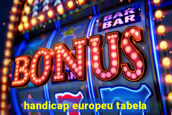 handicap europeu tabela